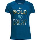 Girls 7-16 Under Armour Bold And Bright Foil Print Tee, Size: Medium, Blue