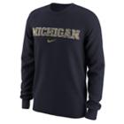 Men's Nike Michigan Wolverines Camo Wordmark Tee, Size: Xl, Blue (navy)