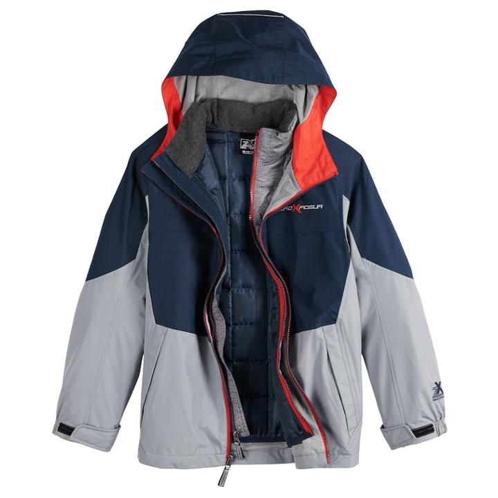 Boys 8-20 Zeroxposur Windsweep System Jacket, Size: Large, Silver