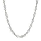 Sterling Silver Disco Chain Necklace - 18 In, Women's, Size: 18, Grey