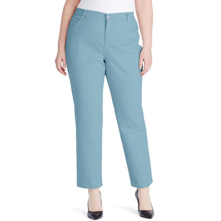 Plus Size Gloria Vanderbilt Amanda Classic Tapered Jeans, Women's, Size: 16 - Regular, Light Blue
