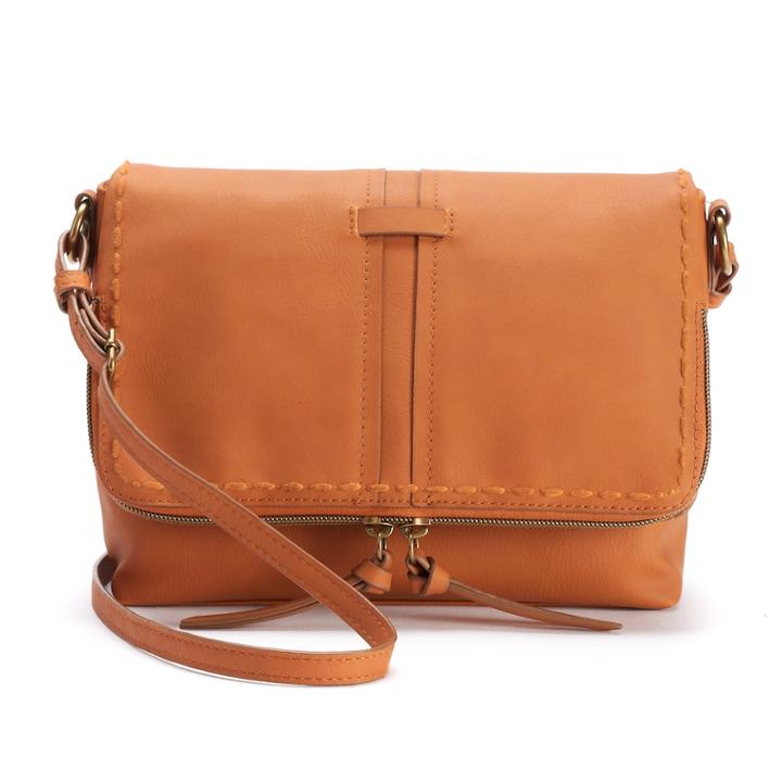 T-shirt & Jeans Zip Flap Crossbody Bag, Women's, Red/coppr (rust/coppr)