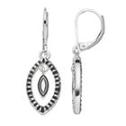 Dana Buchman Orbital Marquise Drop Earrings, Women's, Silver