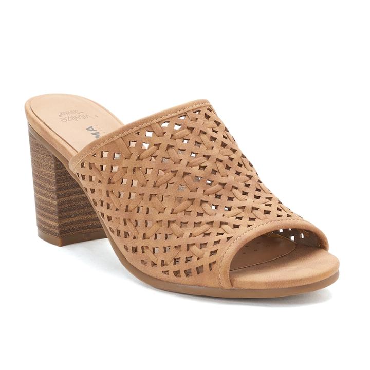 Sonoma Goods For Life&trade; Careen Women's Heel Sandals, Size: Medium (9), Lt Beige