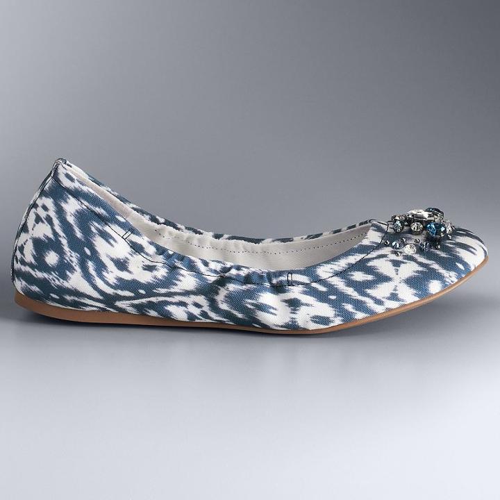 Simply Vera Vera Wang Women's Scrunch Ballet Flats, Size: 9, Multicolor