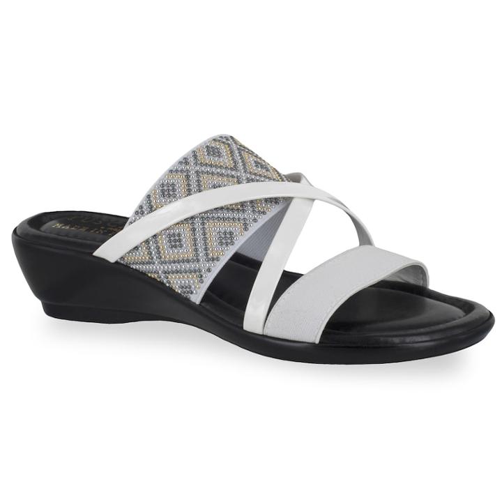 Tuscany By Easy Street Palazzo Women's Sandals, Size: Medium (6.5), White