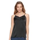 Women's Apt. 9&reg; Lace Camisole, Size: Xl, Black