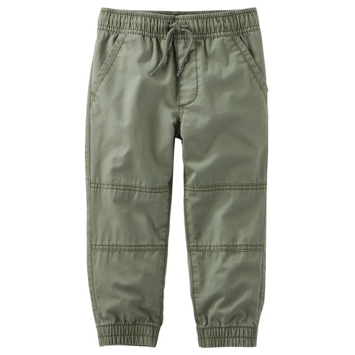 Boys 4-12 Oshkosh B'gosh&reg; Twill Jogger Pants, Size: 6, Green