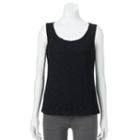Dana Buchman Essential Lace Tank - Women's, Size: Xs, Black