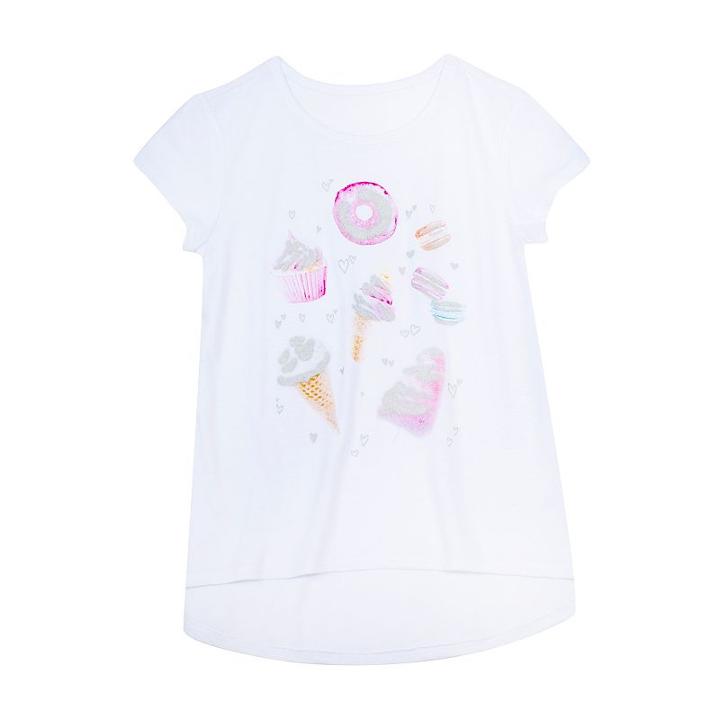 Girls 7-16 & Plus Size Harper & Elliott High-low Graphic Tee, Girl's, Size: Xl, White Oth