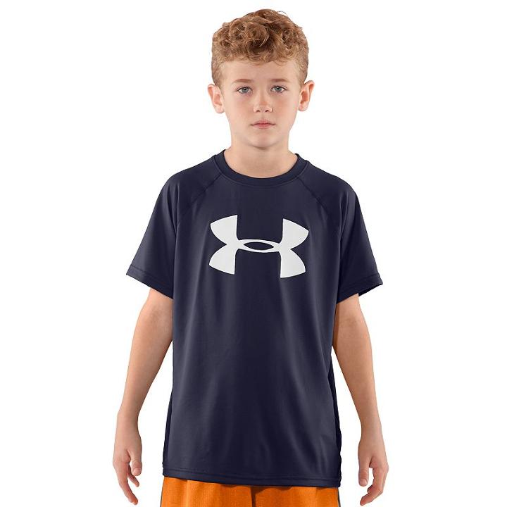 Boys 8-20 Under Armour Tech Logo Tee, Boy's, Size: Xl, Blue (navy)
