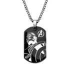 The Avengers Stainless Steel Captain America Dog Tag Necklace - Men, Grey