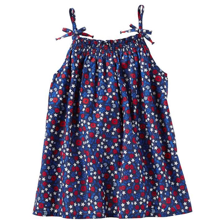 Girls 4-8 Oshkosh B'gosh&reg; Smocked Flower & Star Print Tank Top, Girl's, Size: 7, Ovrfl Oth