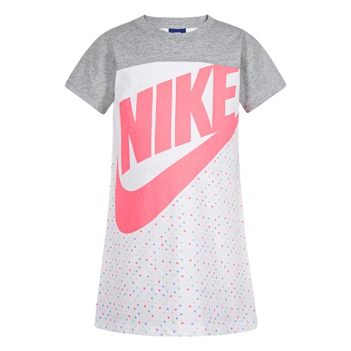 Girls 4-6x Nike Logo T-shirt Dress, Size: 6, Grey