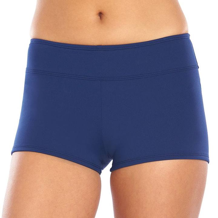 Women's Chaps Boyshort Bottoms, Size: 14, Dark Blue