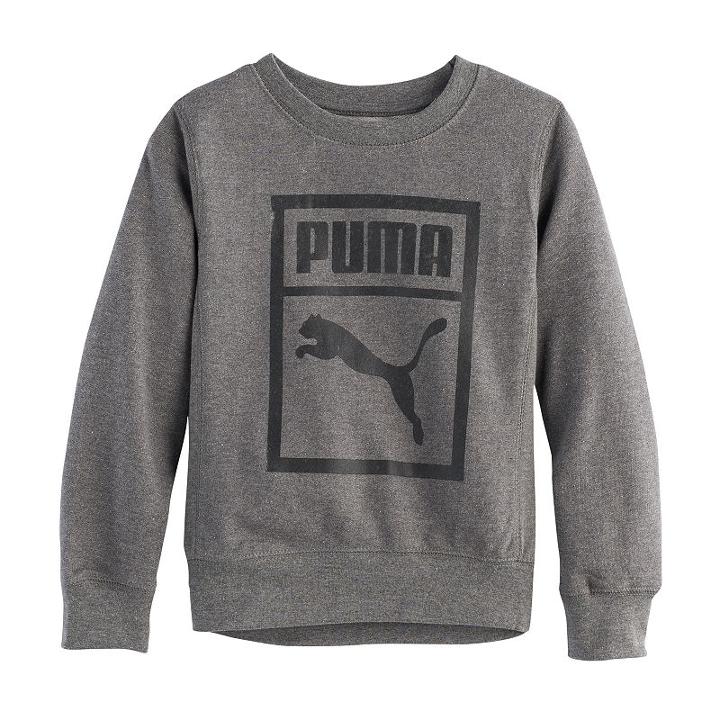 Boys 4-7 Puma Soft Sweatshirt, Size: 5, Grey (charcoal)