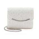 Lenore By La Regale Bridal Lace Flap Clutch, Women's, Lt Beige