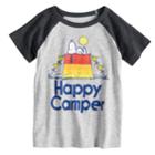 Toddler Boy Jumping Beans&reg; Peanuts Snoopy Happy Camper Raglan Graphic Tee, Size: 3t, Med Grey