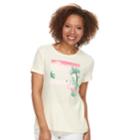 Petite Croft & Barrow&reg; Crewneck Graphic Tee, Women's, Size: M Petite, Lt Yellow