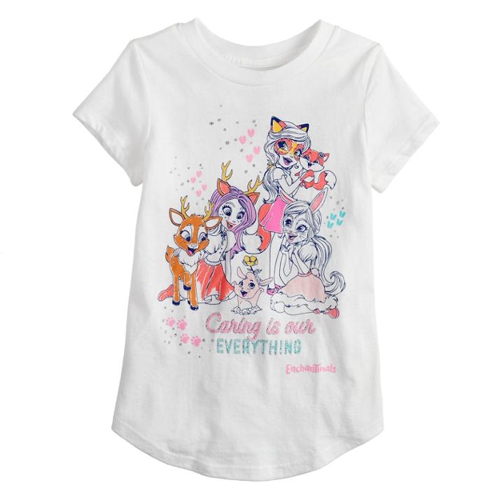 Girls 4-10 Jumping Beans&reg; Enchantimals Graphic Tee, Size: 4, White