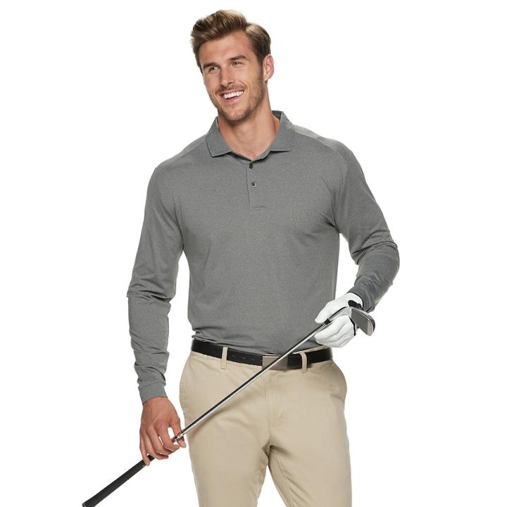 Big & Tall Grand Slam Ultimate Classic-fit Stretch Ventilated Golf Polo, Men's, Size: 3xb, Grey