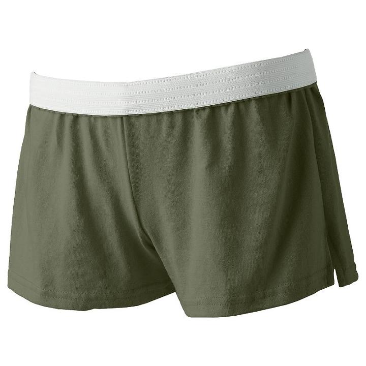 Juniors' Soffe White Band Low-rise Shortie Shorts, Girl's, Size: Small, Dark Green