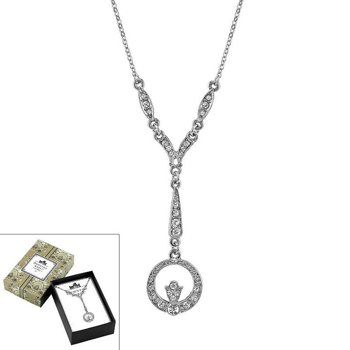 Downton Abbey Circle Y Necklace, Women's, Size: 16, White