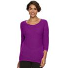 Women's Dana Buchman Drop-shoulder Scoopneck Sweater, Size: Large, Ovrfl Oth