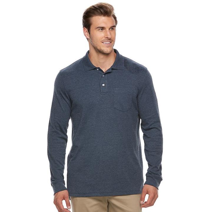 Big & Tall Croft & Barrow&reg; Classic-fit Stretch Interlock Polo, Men's, Size: Xxl Tall, Blue (navy)