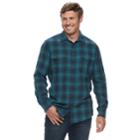 Big & Tall Sonoma Goods For Life&trade; Modern-fit Supersoft Flannel Button-down Shirt, Men's, Size: 3xl Tall, Dark Blue