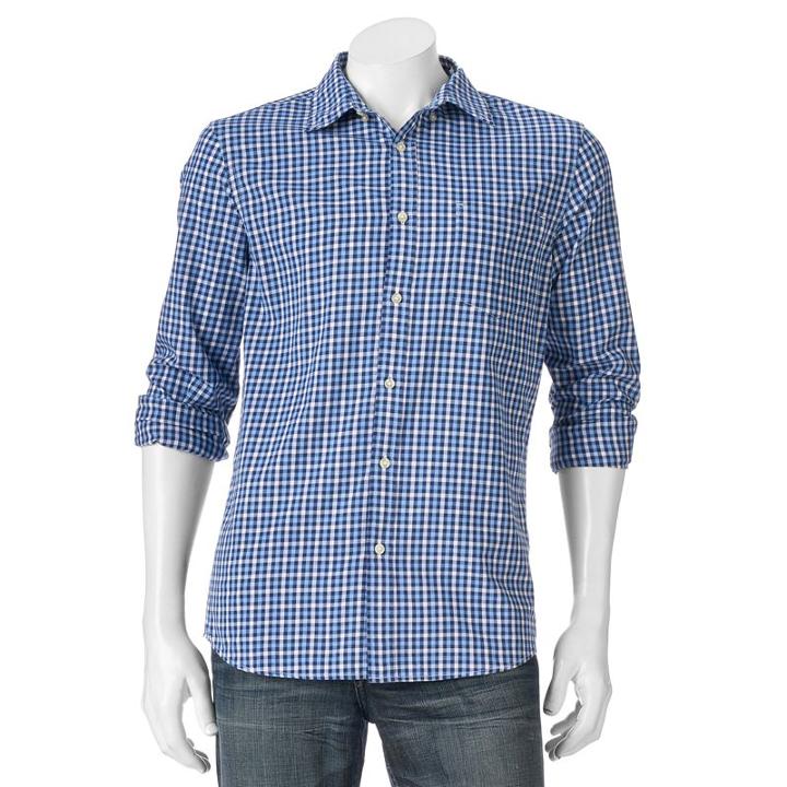 Men's Sonoma Goods For Life&trade; Modern-fit Poplin Button-down Shirt, Size: Small, Med Blue