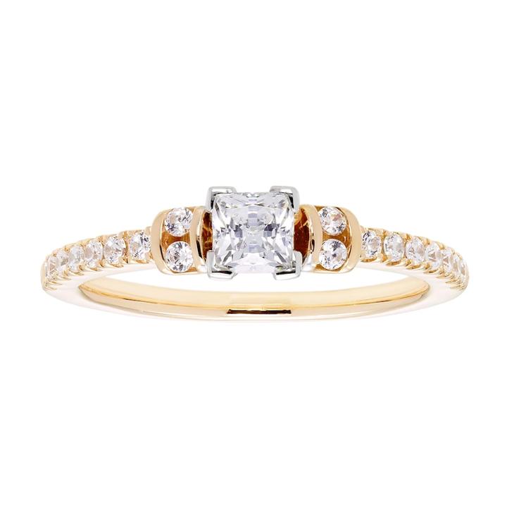 14k Gold Princess Cut 3/4 Carat T.w. Igl Certified Diamond Engagement Ring, Women's, Size: 5.50, White
