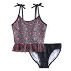 Girls 7-16 So&reg; 2-pc Print Tankini Swimsuit Set, Size: 7-8, Black