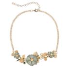 Lc Lauren Conrad Flower Statement Necklace, Women's, Grey