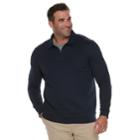 Big & Tall Croft & Barrow&reg; Classic-fit Extra-soft Quarter-zip Pullover, Men's, Size: 3xl Tall, Dark Blue