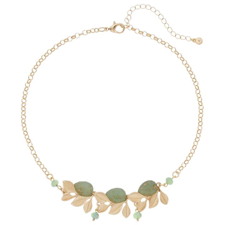 Lc Lauren Conrad Leaf Statement Necklace, Women's, Lt Green