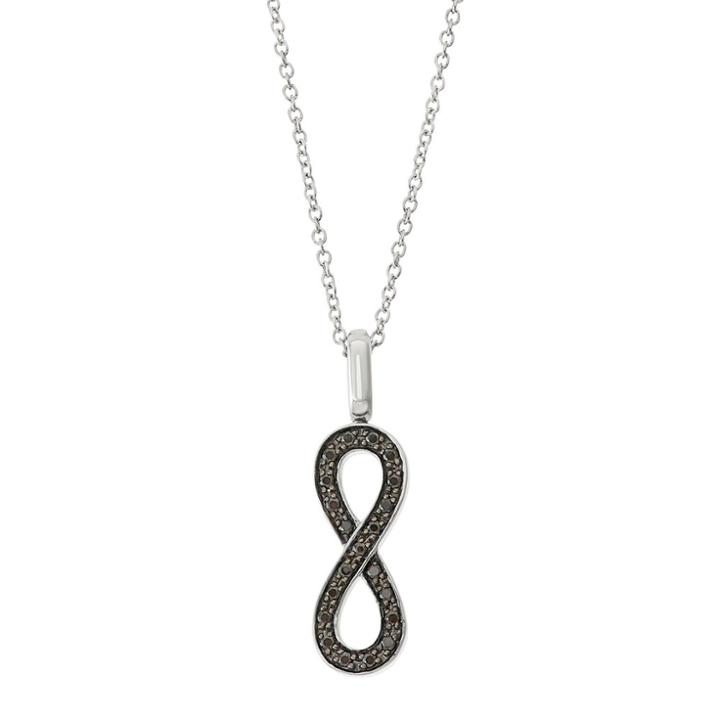 Sterling Silver 1/5 Carat T.w. & White Diamond Infinity Pendant Necklace, Women's, Size: 18