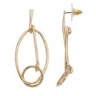 Oval Nickel Free Hoop Earrings, Women's, Gold