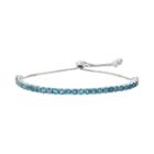 Sterling Silver Blue Topaz Lariat Bracelet, Women's, Size: 9