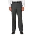 Big & Tall Savane Sharkskin Straight-fit Flat-front Dress Pants, Men's, Size: 44x28, Black