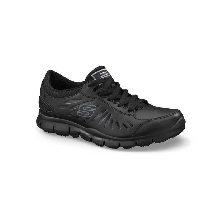 Skechers Relaxed Fit Eldred Women's Work Shoes, Size: 7.5, Grey (charcoal)