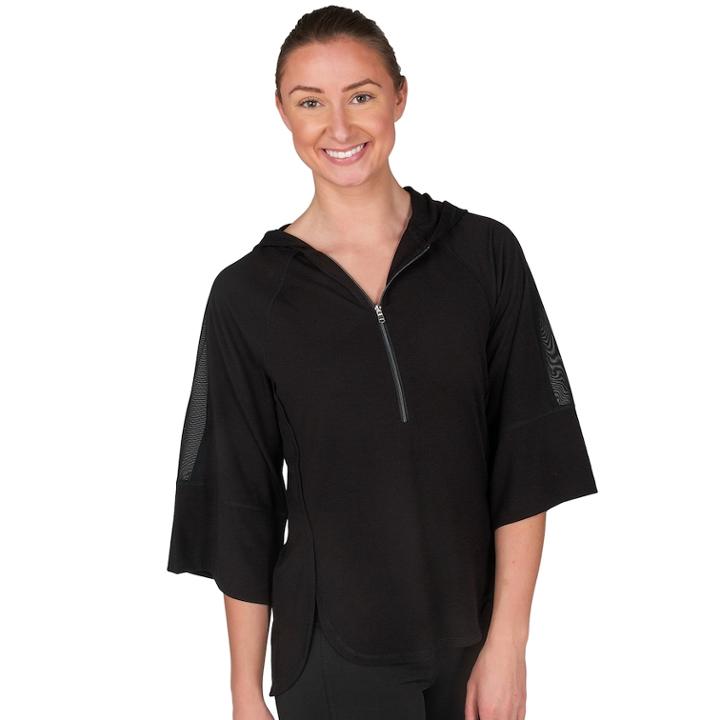 Women's Jockey Sport Flight Mesh Insert Hoodie, Size: Small, Oxford