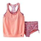 Girls 7-16 Zeroxposur Blouson Mock-layer Swimsuit Set, Girl's, Size: 10, Orange Oth