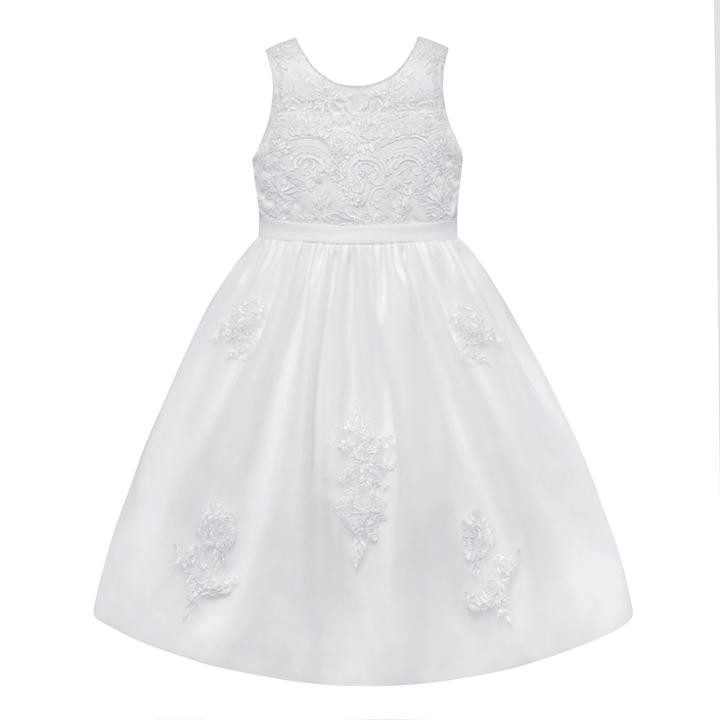 Girls 7-12 American Princess Beaded & Embroidered Communion Dress, Size: 8, White