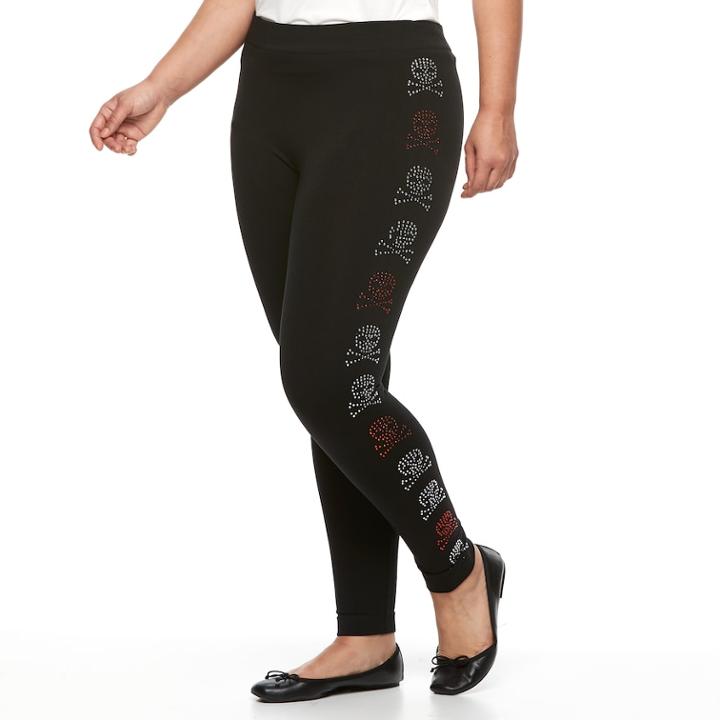 Plus Size French Laundry Halloween Legging, Women's, Size: 2x-3x, Oxford