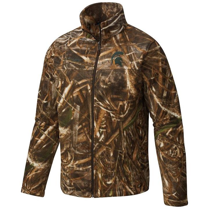 Men's Columbia Michigan State Spartans Flanker Camo Jacket, Size: Large, Pink Ovrfl