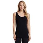 Women's Cuddl Duds Softwear Reversible Tank, Size: Xs, Black