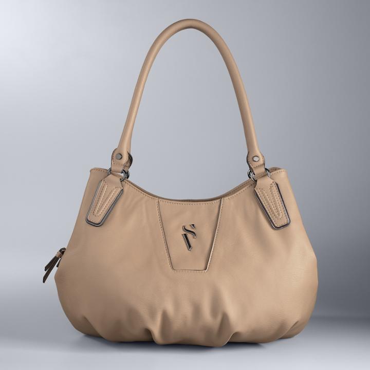 Simply Vera Vera Wang Alice Shoulder Bag, Women's, Med Beige