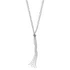 Lc Lauren Conrad Long Knotted Y Necklace, Women's, Silver