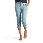 Women's Lee Presley Crop Cargo Pants, Size: 12 Avg/reg, Light Blue